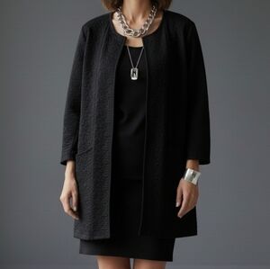 Jacqueline de Yong Black Quilted Light Coat with Pockets